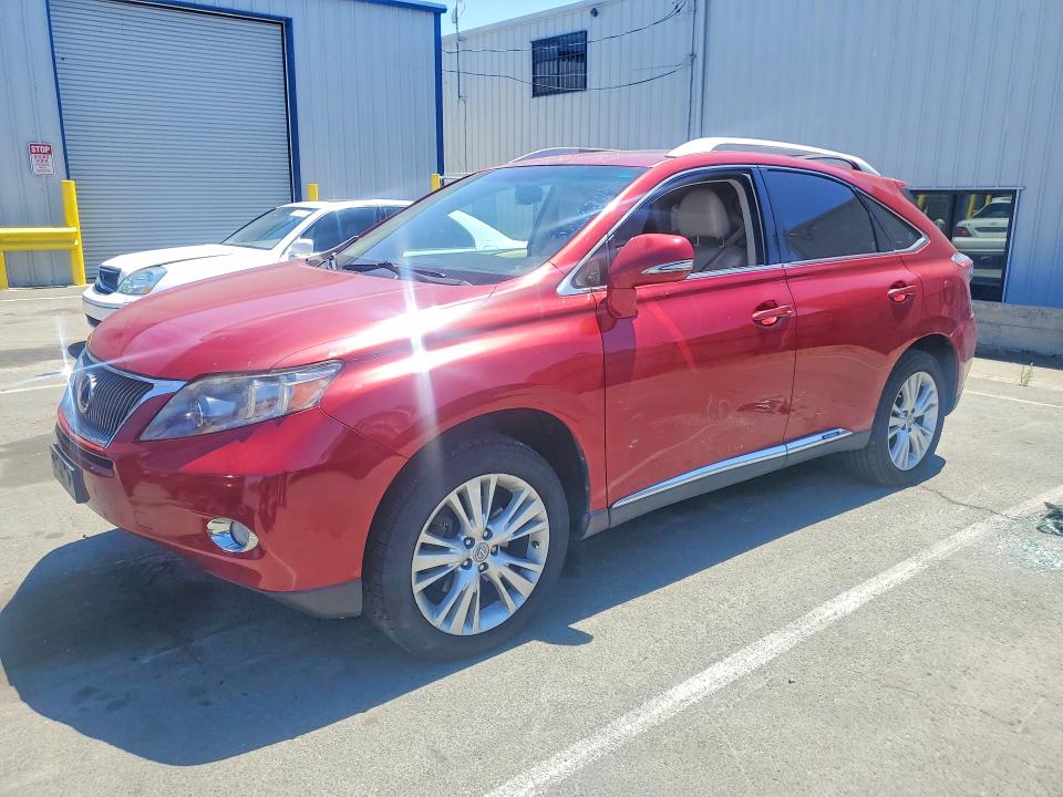 2010 Lexus Rx 450h VIN JTJBC1BA9A2030838 COPART salvage auction — FRONT END, Ca - Salvage Certificate, sold $2,800 on 2026-07-06 (photo 1)