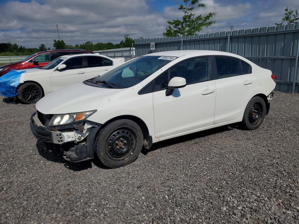 2013 Honda Civic VIN 2HGFB2F45DH108787 COPART salvage auction — FRONT END, On - Permit No Brand - Unfit, sold $2,600 on 2026-07-02 (photo 1)