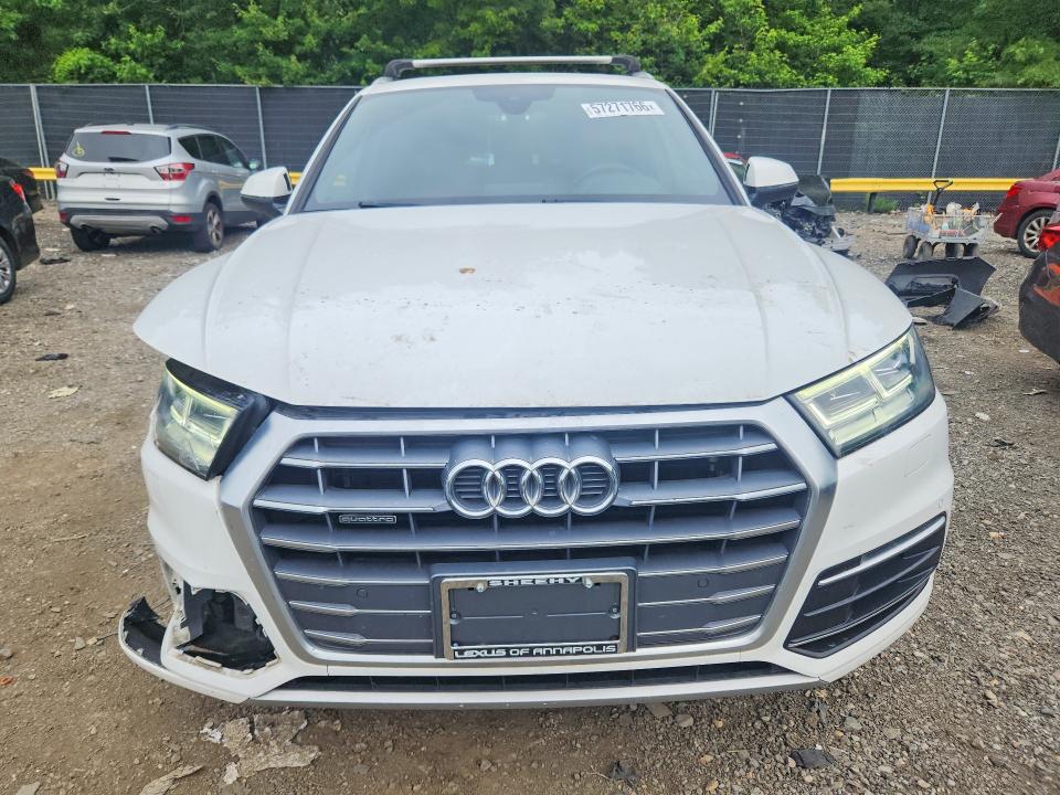 2018 Audi Q5 VIN WA1BNAFY0J2172588 COPART salvage auction — FRONT END, Md - Cert Of Salvage > 75% Damage, sold $9,300 on 2026-07-24 (photo 5)