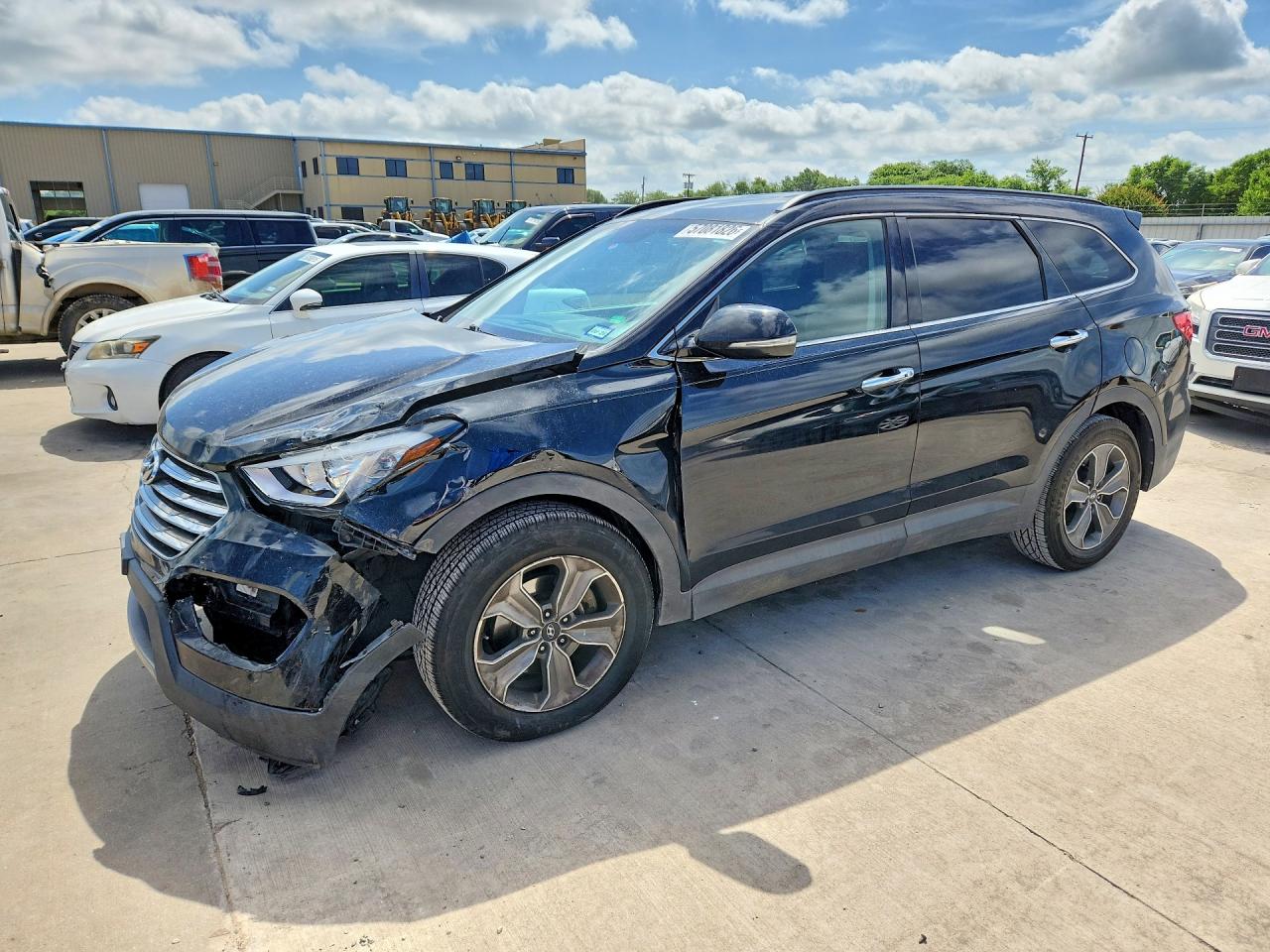 2014 Hyundai Santa Fe VIN KM8SN4HF8EU053440 COPART salvage auction — Front End, TX - SALVAGE VEHICLE TITLE, sold $1,650 on 2026-07-09 (photo 1)