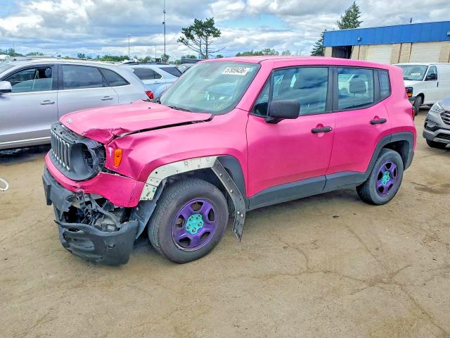 2018 Jeep VIN ZACCJBAH7JPH22216 COPART salvage auction — FRONT END, Mi - Certificate Of Title, sold $325 on 2026-07-28 (photo 1)