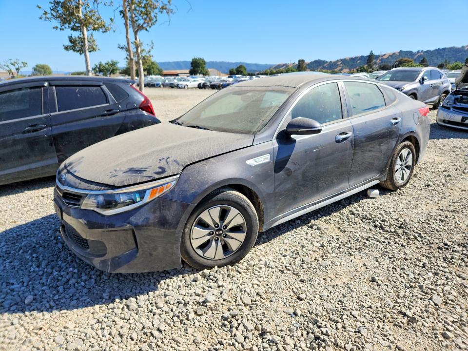 2017 Kia Optima hybrid VIN KNAGT4LE1H5008981 COPART salvage auction — FRONT END, CA - SALVAGE CERTIFICATE, sold $525 on 2026-07-16 (photo 1)