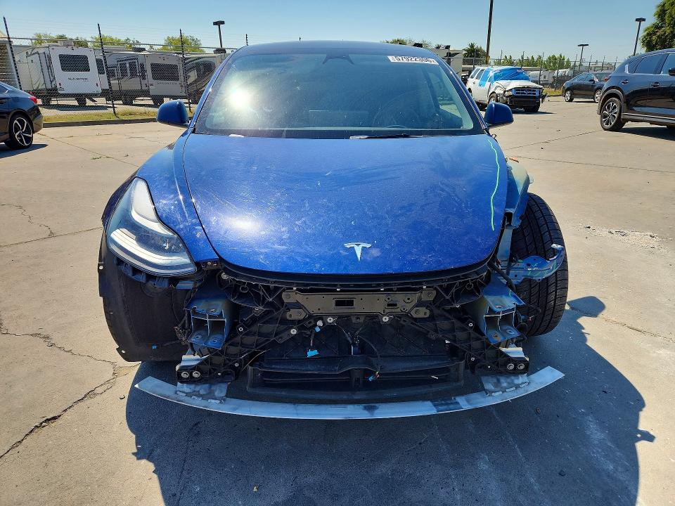 2022 Tesla VIN 5YJ3E1EB0NF106357 COPART salvage auction — FRONT END, Ca - Salvage Certificate, sold $7,700 on 2026-08-31 (photo 5)