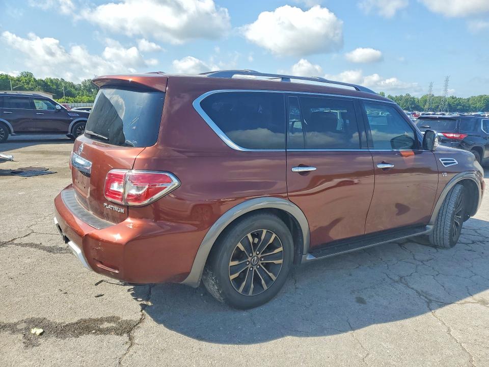 2017 Nissan Armada VIN JN8AY2NC8H9509101 COPART salvage auction — NORMAL WEAR, Tn - Certificate Of Title, sold $4,200 on 2026-07-21 (photo 3)