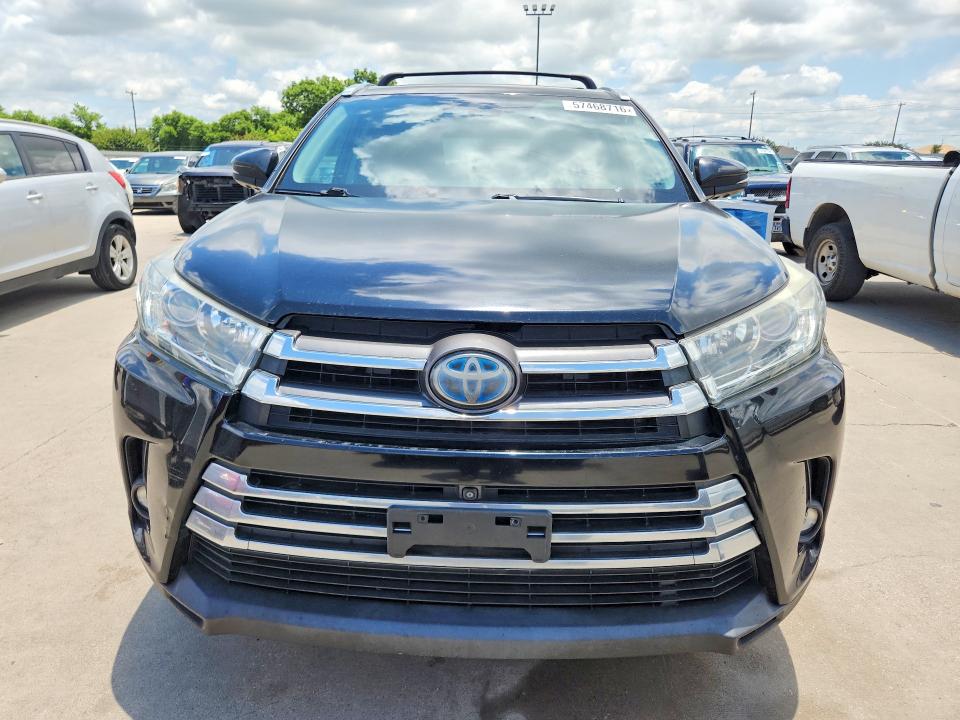 2019 Toyota Highlander VIN 5TDDGRFH3KS054746 COPART salvage auction — HAIL, Ca - Dis/Dlr/Exp Only Clean Title, sold $13,200 on 2026-07-13 (photo 5)