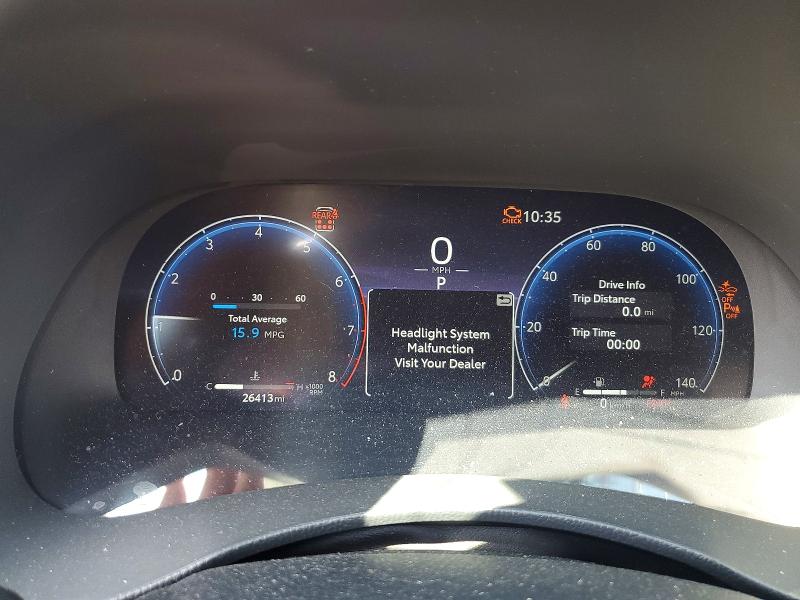 2023 Toyota Highlander VIN 5TDKDRBHXPS015035 COPART salvage auction — FRONT END, Pa - Certificate Of Salvage, sold $9,600 on 2026-07-28 (photo 9)
