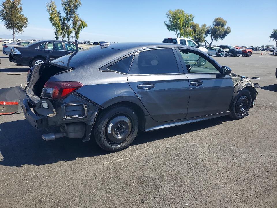 2025 Honda Civic VIN 2HGFE2F55SH529437 COPART salvage auction — VANDALISM, Ca - Salvage Certificate, sold $7,400 on 2026-08-22 (photo 3)