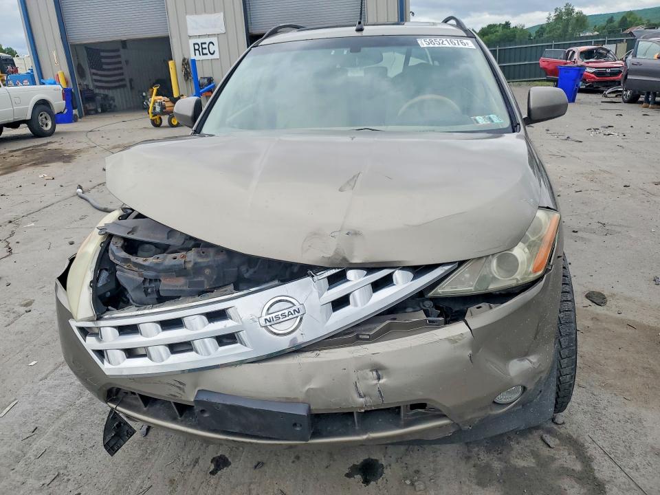 2003 Nissan Murano VIN JN8AZ08W53W209825 COPART salvage auction — FRONT END, Pa - Certificate Of Salvage, sold $400 on 2026-07-08 (photo 5)