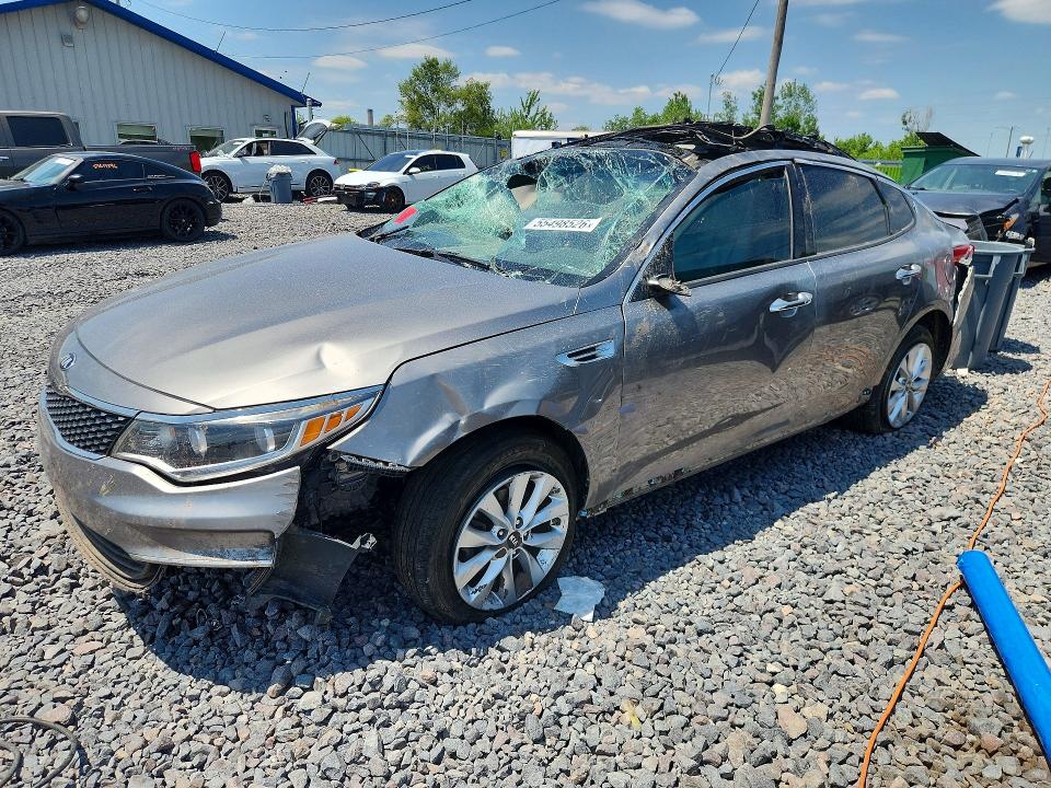 2016 Kia Optima VIN 5XXGU4L34GG106167 COPART salvage auction — ROLLOVER, Il - Salvage Certificate, sold $675 on 2026-07-20 (photo 1)
