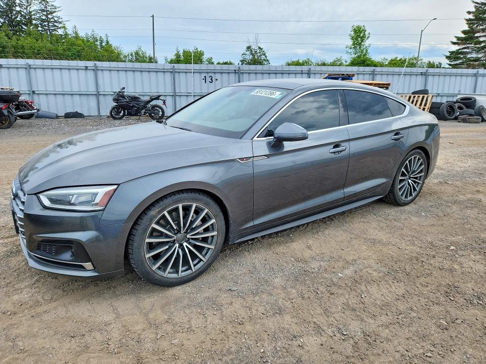 2018 Audi A5 VIN WAUFNCF57JA075772 COPART salvage auction — SIDE, On - Permit No Brand - Unfit, sold $8,500 on 2026-07-14 (photo 1)