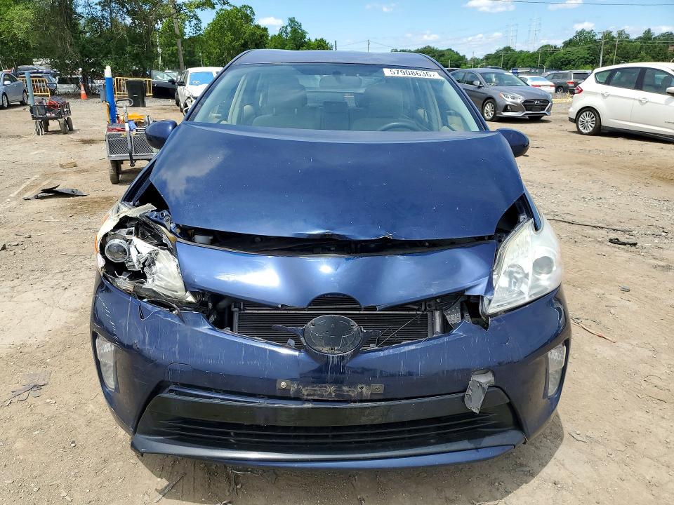 2012 Toyota Prius VIN JTDKN3DU4C1537994 COPART salvage auction — FRONT END, Md - Cert Of Salvage > 75% Damage, sold $125 on 2026-07-28 (photo 5)
