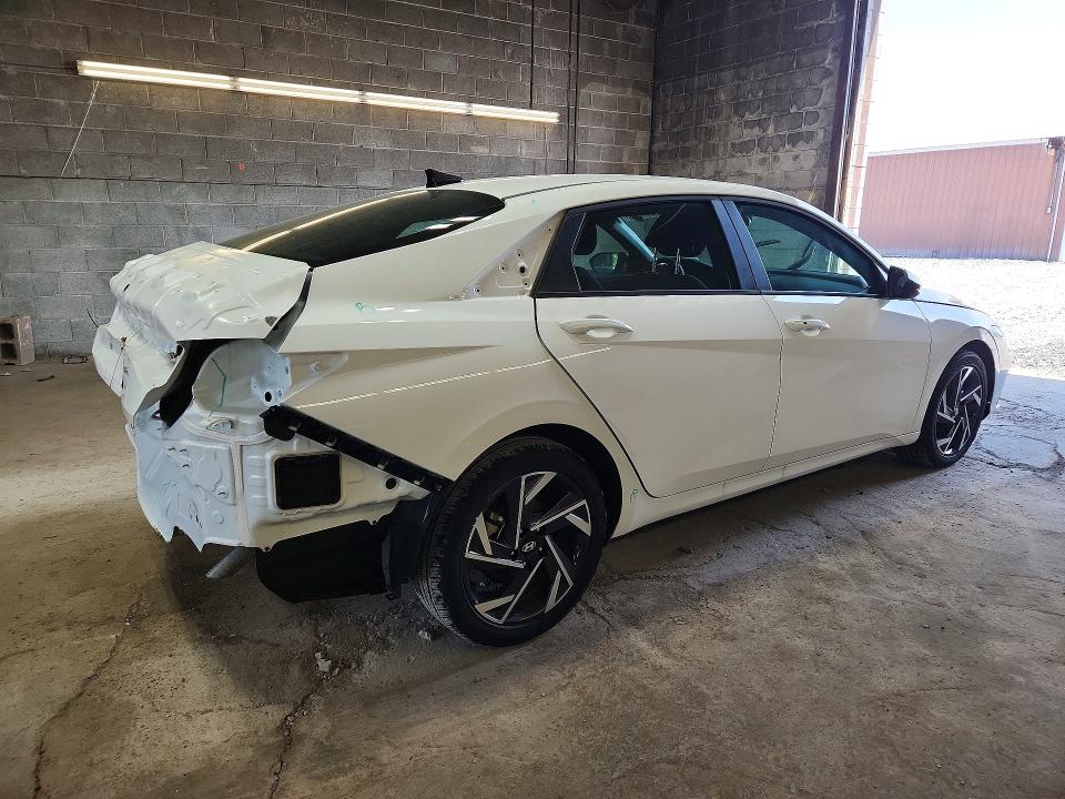 2025 Hyundai Elantra VIN KMHLM4DG7SU076144 COPART salvage auction — REAR END, Ny - Mv-907A Salvage Certificate, sold $7,400 on 2026-07-13 (photo 3)