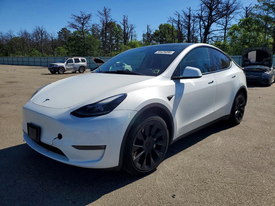 2023 Tesla VIN 7SAYGDEE3PF632418 COPART salvage auction — REAR END, Ny - Mv-907A Salvage Certificate, sold $12,600 on 2026-07-13 (photo 1)