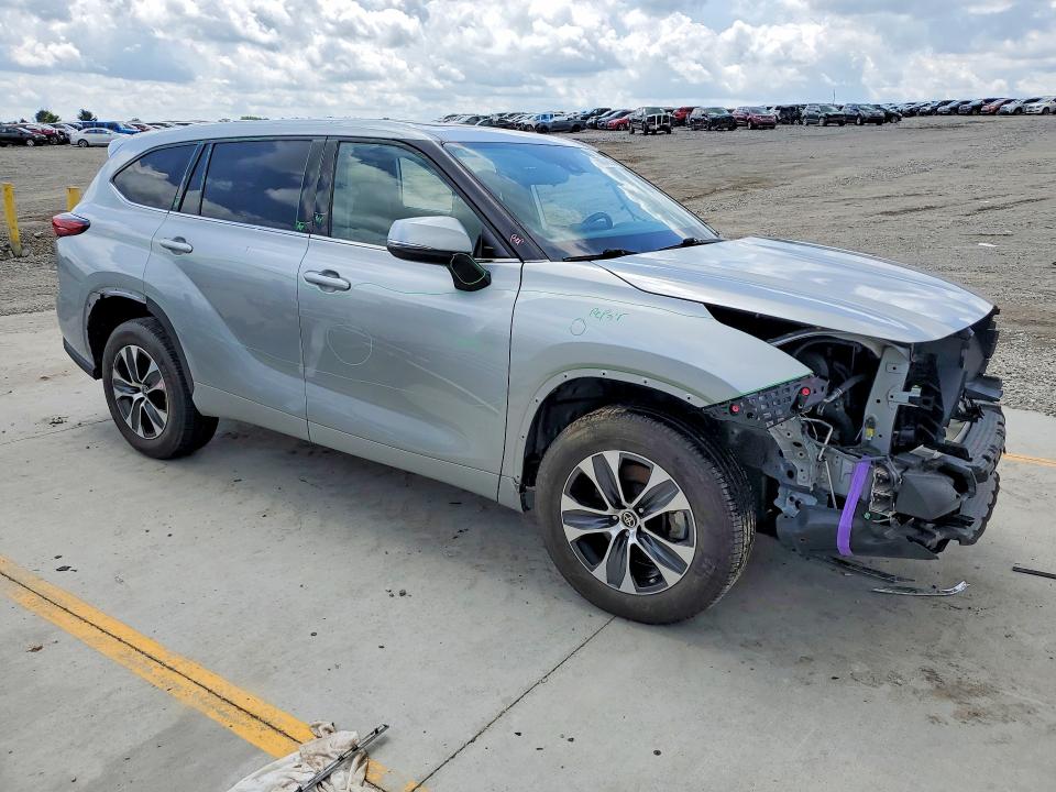 2021 Toyota Highlander VIN 5TDGZRBH9MS527355 COPART salvage auction — FRONT END, Ky - Cert Of Title-Salvage, sold $12,600 on 2026-07-16 (photo 4)