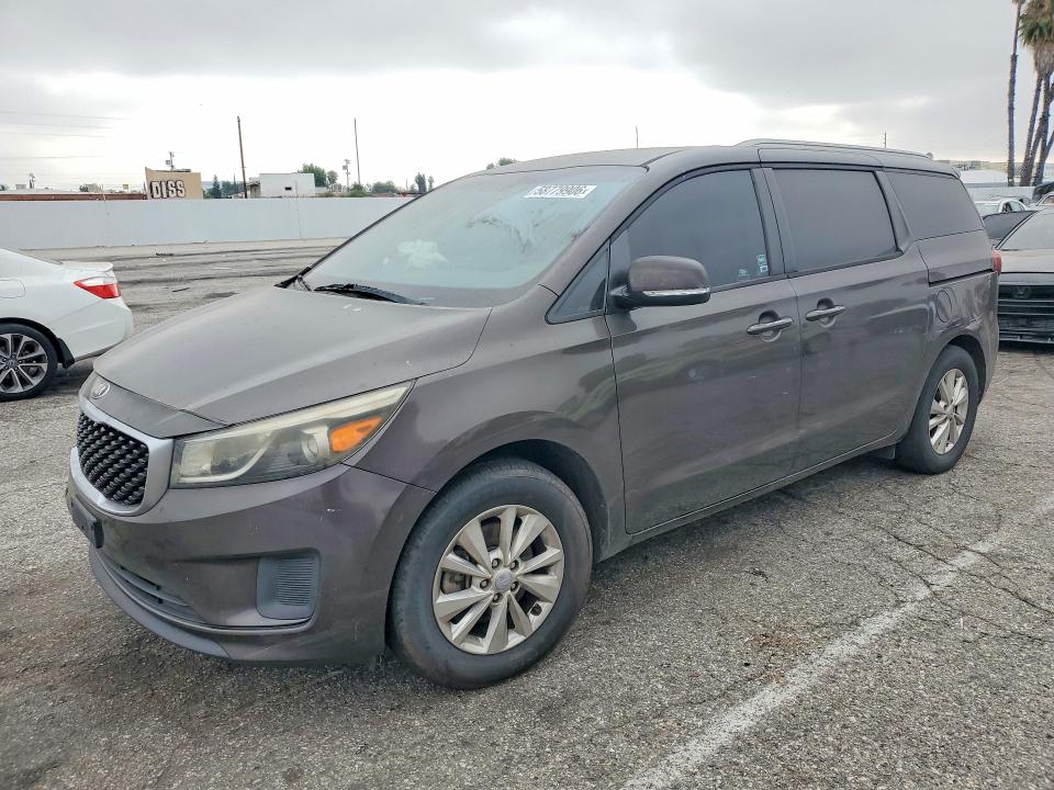 2015 Kia SEDONA VIN KNDMB5C16F6027996 COPART salvage auction — FRONT END, CA - LIEN PAPERS-CLEAN OR AC, sold $775 on 2026-07-24 (photo 1)