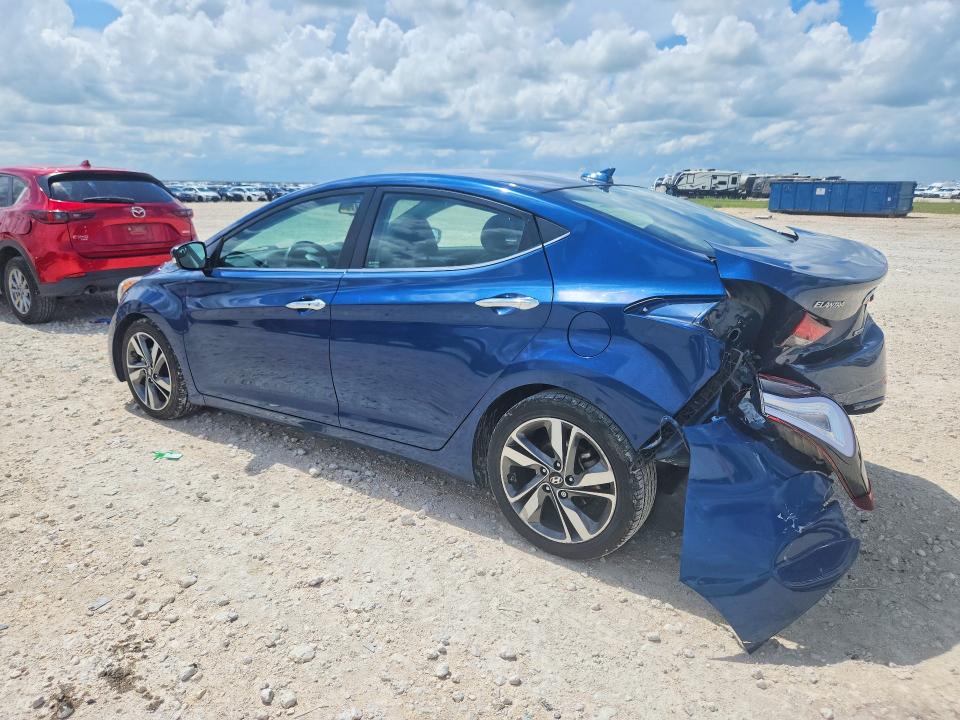 2016 Hyundai Elantra VIN KMHDH4AE6GU551849 COPART salvage auction — REAR END, Tx - Salvage Vehicle Title, sold $1,800 on 2026-07-16 (photo 2)
