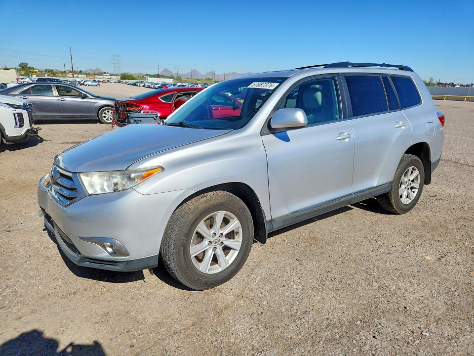2012 Toyota Highlander VIN 5TDBK3EH4CS110117 COPART salvage auction — FRONT END, Az - Cert Of Title - Salvage, sold $1,950 on 2026-07-24 (photo 1)
