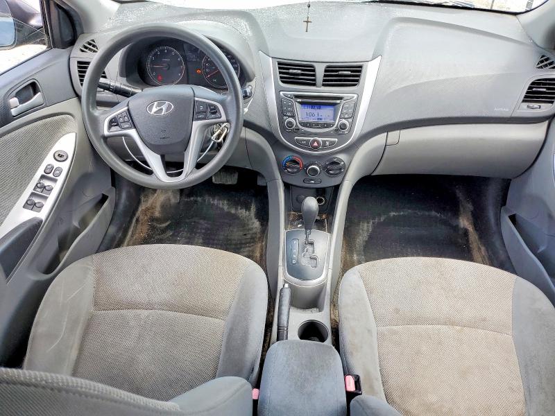2012 Hyundai Accent VIN KMHCT4AE2CU240830 COPART salvage auction — FRONT END, ON - PERMIT NO BRAND - UNFIT, sold $450 on 2026-07-16 (photo 8)