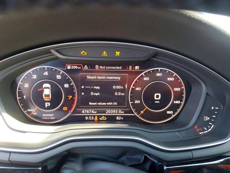 2019 Audi VIN WAUTNAF51KA066820 COPART salvage auction — REAR END, Ca - Salvage Certificate, sold $4,650 on 2026-07-06 (photo 9)
