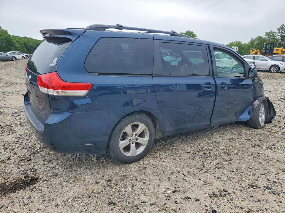 2011 Toyota Sienna VIN 5TDKK3DC8BS045597 COPART salvage auction — FRONT END, MA - CERT OF TITLE-RECONSTRCTD COLL, sold $850 on 2026-07-22 (photo 3)