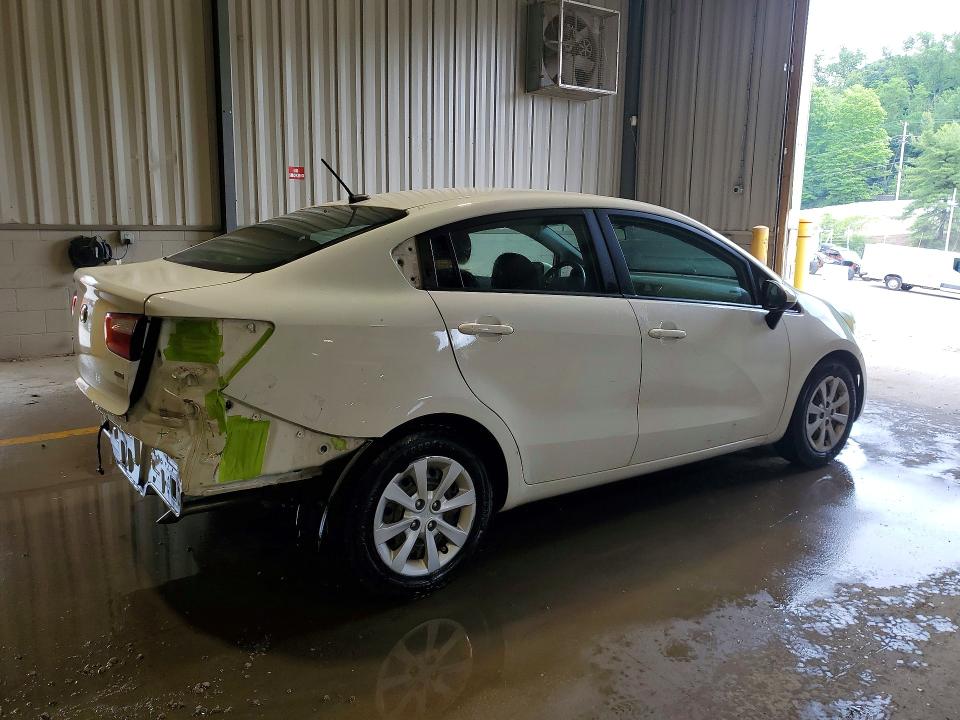 2016 Kia Rio VIN KNADM4A35G6562857 COPART salvage auction — REAR END, Pa - Certificate Of Salvage, sold $1,050 on 2026-07-08 (photo 3)
