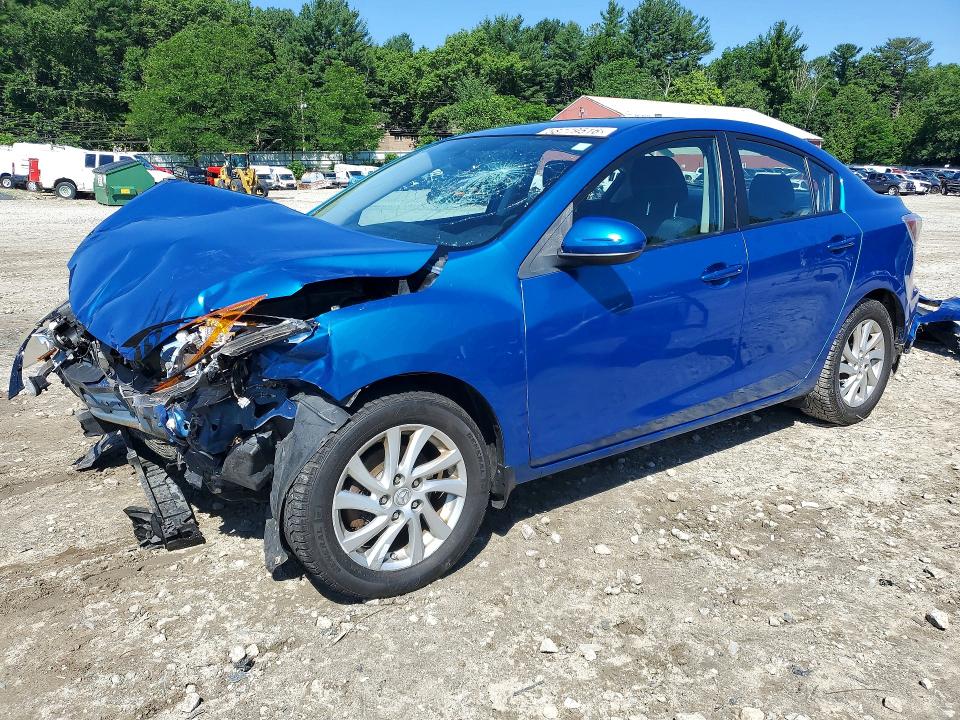 2012 Mazda 3 VIN JM1BL1V8XC1647783 COPART salvage auction — FRONT END, Ma - Cert Of Title-Reconstrctd Coll, sold $400 on 2026-07-13 (photo 1)