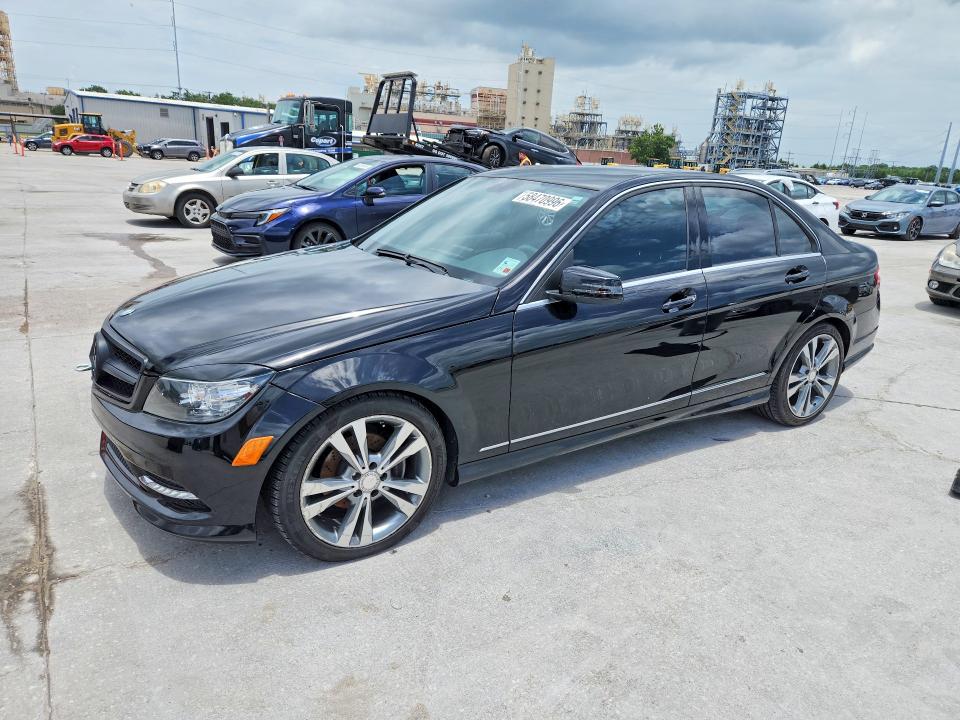 2011 Mercedes-benz C class VIN WDDGF5EB8BR185276 COPART salvage auction — WATER/FLOOD, La - Cert Of Title-Salvage Flood, sold $450 on 2026-07-15 (photo 1)