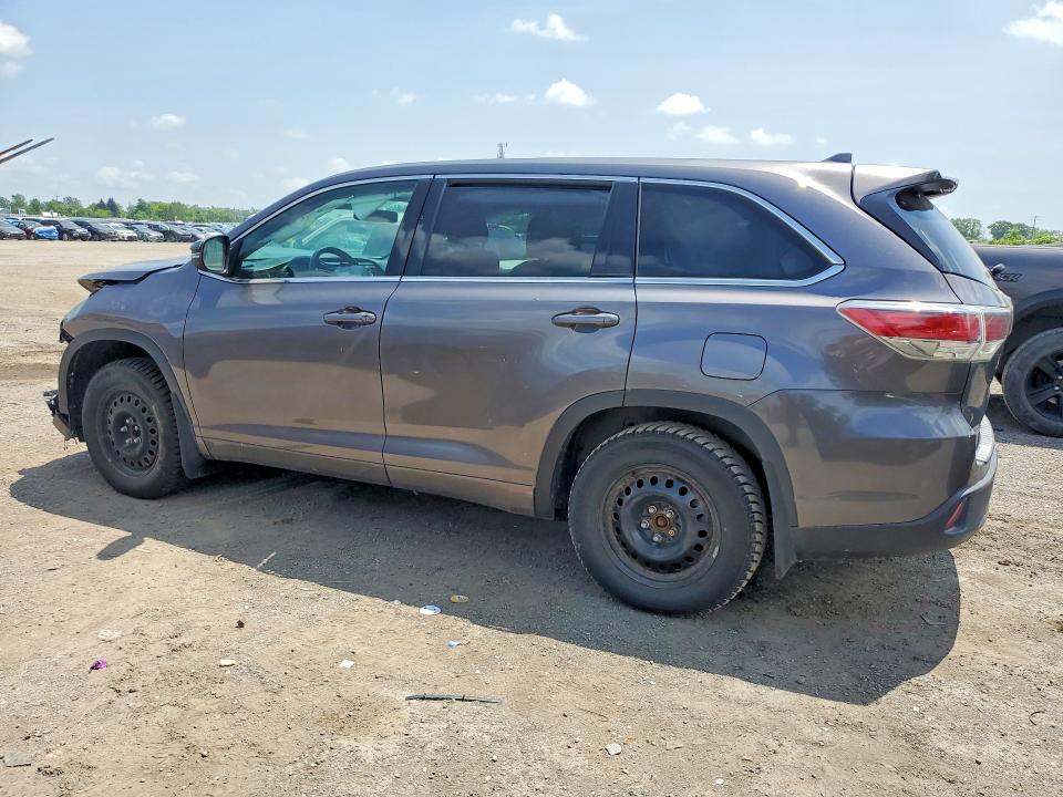 2015 Toyota Highlander VIN 5TDBKRFH8FS191791 COPART salvage auction — FRONT END, On - Permit Salvage, sold $5,000 on 2026-07-09 (photo 2)