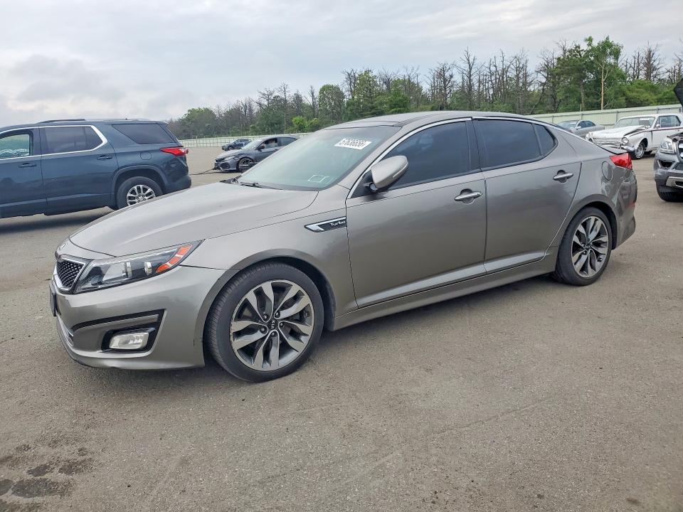 2015 Kia VIN 5XXGR4A66FG517339 COPART salvage auction — REAR END, Ny - Mv-907A Salvage Certificate, sold $725 on 2026-07-08 (photo 1)