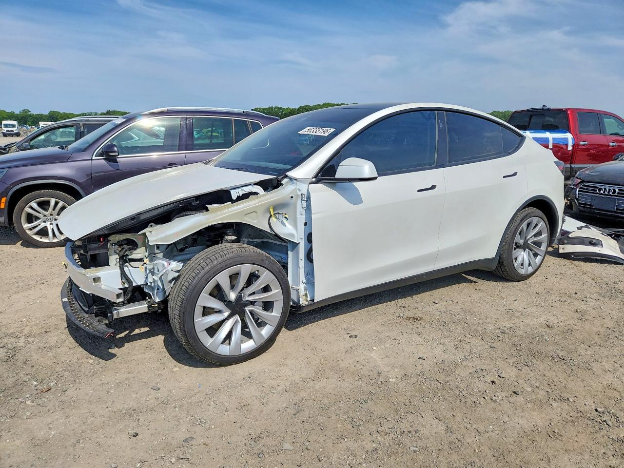 2026 Tesla Model Y VIN 7SAYGDEE9TF397579 COPART salvage auction — Front End, St - Salvage Title, sold $25,500 on 2026-07-08 (photo 1)