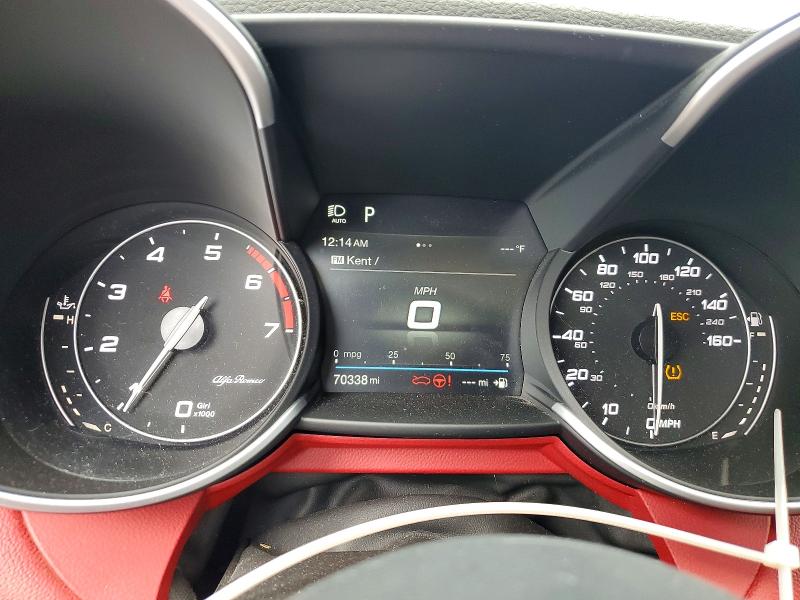 2019 Alfa romeo Giulia VIN ZARFANAN4K7610160 COPART salvage auction — FRONT END, AL - CERT OF TITLE-SALVAGE TITLE, sold $5,100 on 2026-09-03 (photo 9)