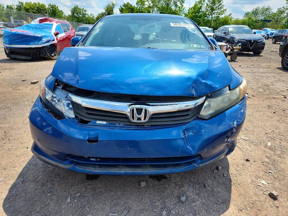 2012 Honda VIN 2HGFB2F55CH558673 COPART salvage auction — FRONT END, Salvage Title, sold $15 on 2026-08-03 (photo 5)