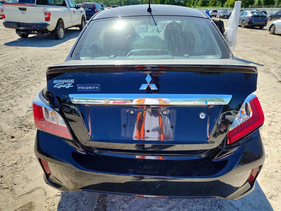 2024 Mitsubishi Mirage VIN ML32FUFJ5RHF11349 COPART salvage auction — ROLLOVER, Va - Cert Of Title - Salvage, sold $125 on 2026-07-21 (photo 6)
