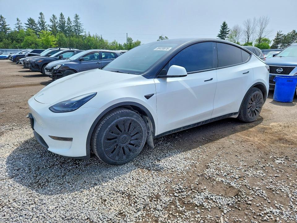 2023 Tesla Model y VIN LRWYGDFDXPC901706 COPART salvage auction — REAR END, On - Permit Salvage, sold $6,600 on 2026-07-28 (photo 1)