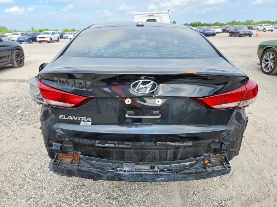 2017 Hyundai Elantra VIN KMHD74LF7HU185992 COPART salvage auction — REAR END, FL - CERTIFICATE OF TITLE, sold $1,350 on 2026-07-09 (photo 6)