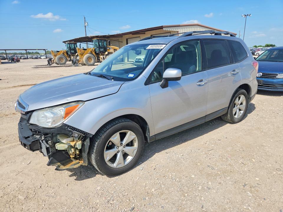 2015 Subaru Forester VIN JF2SJAFC2FH824980 COPART salvage auction — FRONT END, Tx - Salvage Vehicle Title, sold $1,350 on 2026-07-15 (photo 1)