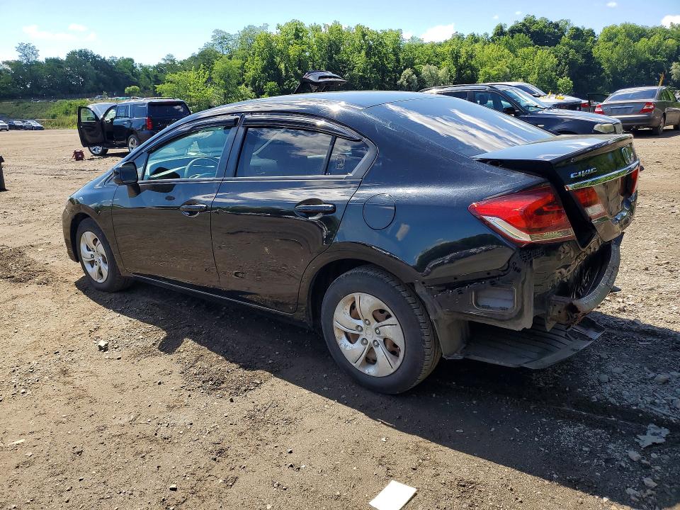 2013 Honda Civic VIN 19XFB2F5XDE211268 COPART salvage auction — REAR END, Ny - Mv-907A Salvage Certificate, sold $1,650 on 2026-07-02 (photo 2)