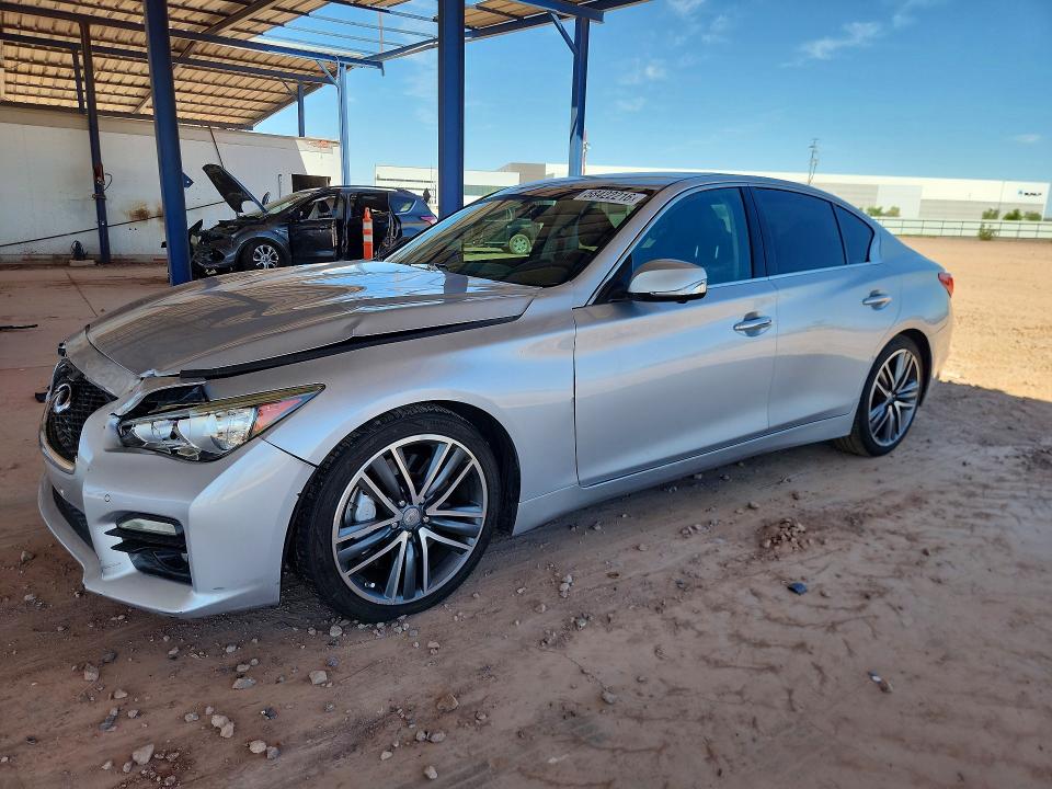 2014 Infiniti VIN JN1AV7AP5EM691720 COPART salvage auction — FRONT END, Az - Cert Of Title - Salvage, sold $175 on 2026-07-23 (photo 1)