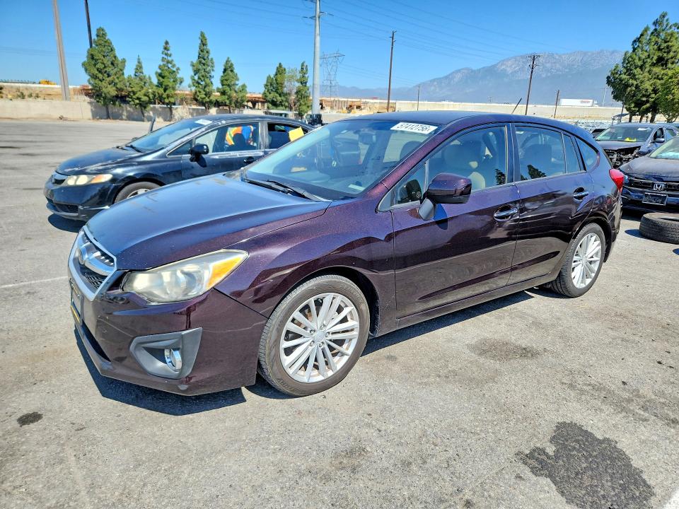 2012 Subaru Impreza VIN JF1GPAG63CH244893 COPART salvage auction — REAR END, Ca - Salvage Certificate, sold $800 on 2026-07-21 (photo 1)