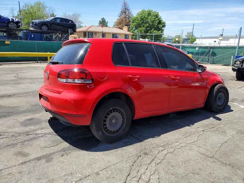 2010 Volkswagen Golf VIN WVWDB7AJ7AW090256 COPART salvage auction — FRONT END, CO - PUBLIC - SALVAGE TITLE (P), sold $275 on 2026-07-23 (photo 3)