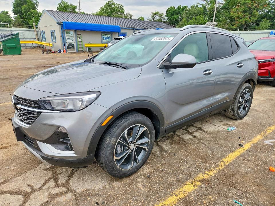 2023 Buick Encore VIN KL4MMDSLXPB165258 COPART salvage auction — HAIL, Ks - Cert Of Title-Salvage, sold $8,000 on 2026-07-08 (photo 1)