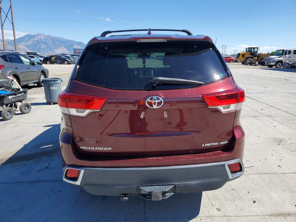 2017 Toyota Highlander VIN 5TDDZRFHXHS394981 COPART salvage auction — FRONT END, Ut - Salvage Certificate, sold $13,000 on 2026-07-20 (photo 6)