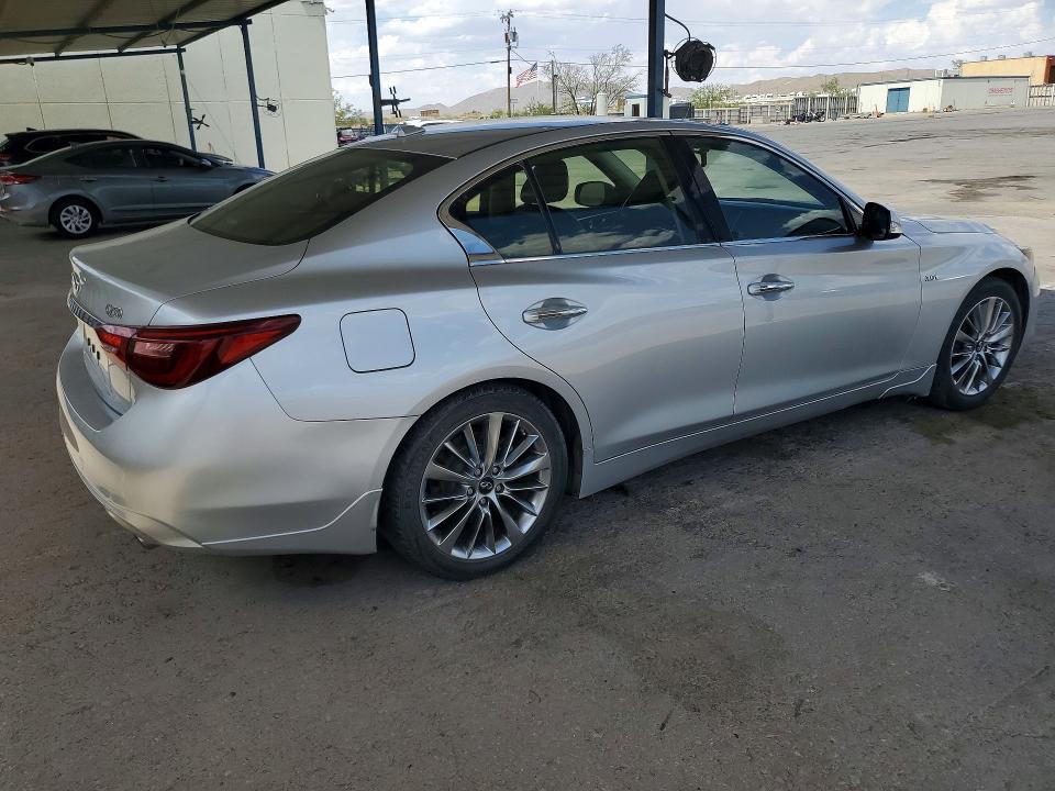 2019 Infiniti Q50 VIN JN1EV7AP2KM512269 COPART salvage auction — HAIL, Tx - Salvage Title-Flood Damage (P), sold $4,600 on 2026-07-14 (photo 3)