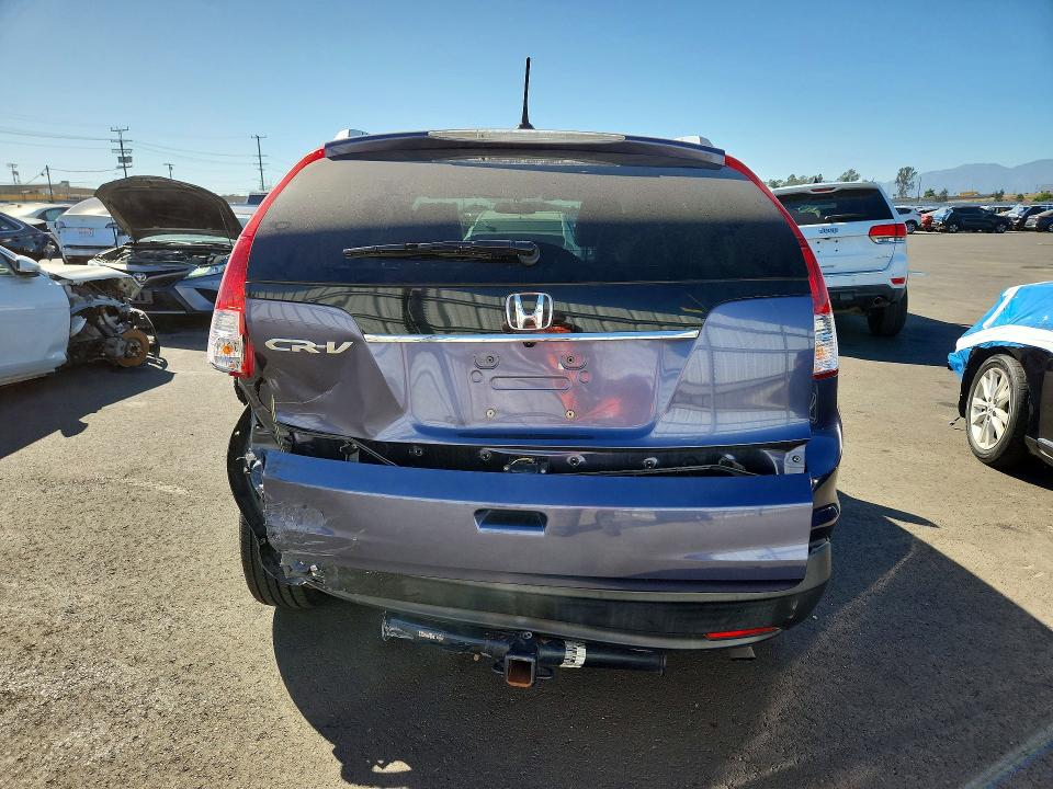 2012 Honda Cr-v VIN JHLRM3H74CC002631 COPART salvage auction — REAR END, Ca - Salvage Certificate, sold $3,100 on 2026-07-08 (photo 6)