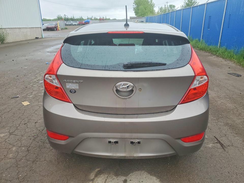 2012 Hyundai Accent VIN KMHCT5AE2CU032193 COPART salvage auction — REAR END, Ns - Cert Of Registration, sold $800 on 2026-07-16 (photo 6)