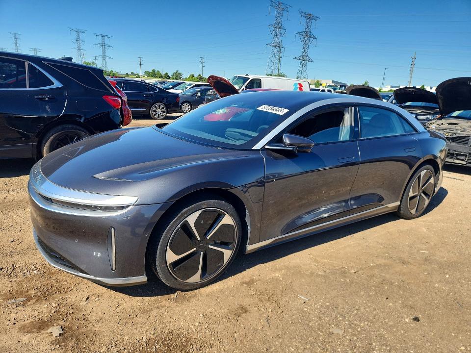 2023 Lucid Air VIN 50EA1TEA5PA005814 COPART salvage auction — FRONT END, Il - Salvage Certificate, sold $16,200 on 2026-07-21 (photo 1)