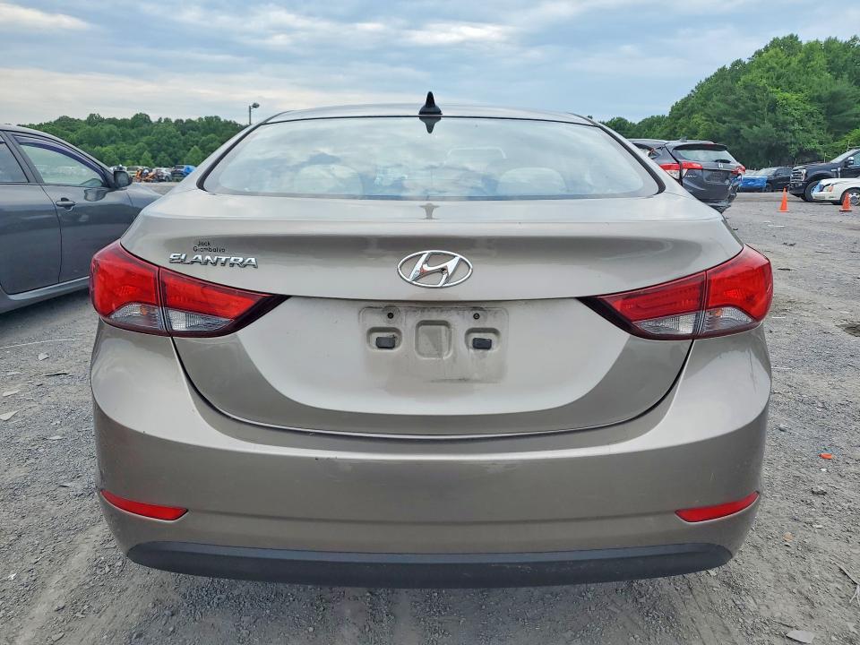 2016 Hyundai VIN 5NPDH4AE2GH771892 COPART salvage auction — FRONT END, Pa - Certificate Of Salvage, sold $1,600 on 2026-07-02 (photo 6)