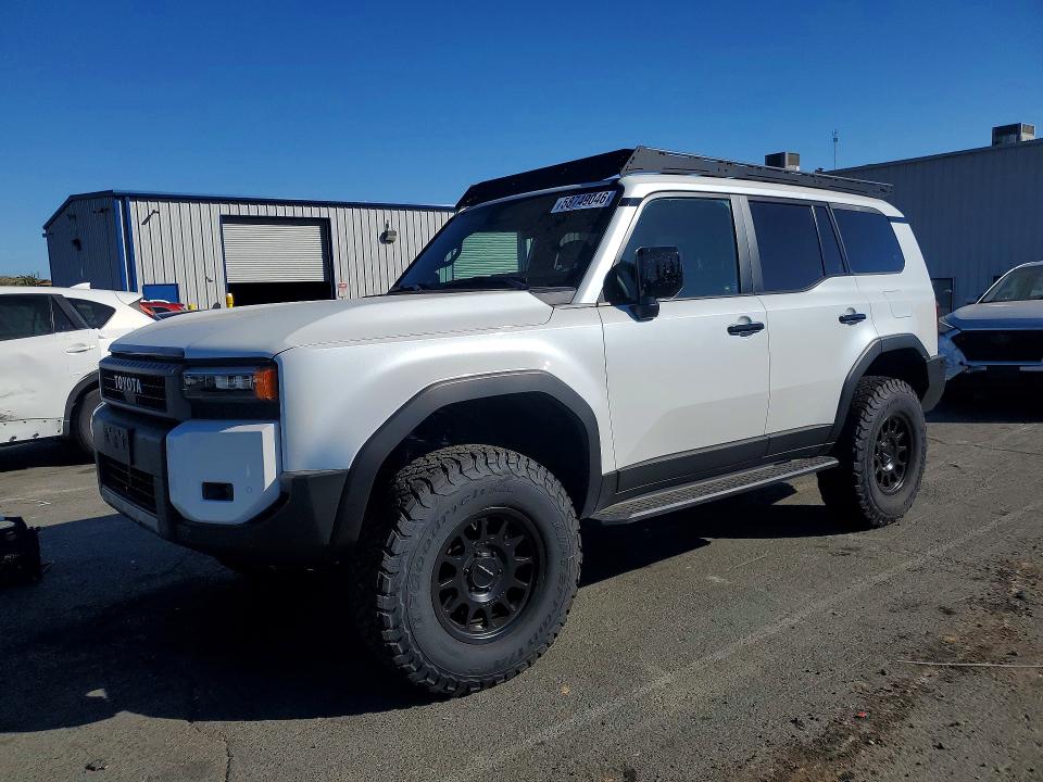 2025 Toyota Land cruiser VIN JTEABFAJ2S5017196 COPART salvage auction — REAR END, Ca - Salvage Certificate, sold $42,000 on 2026-07-06 (photo 1)