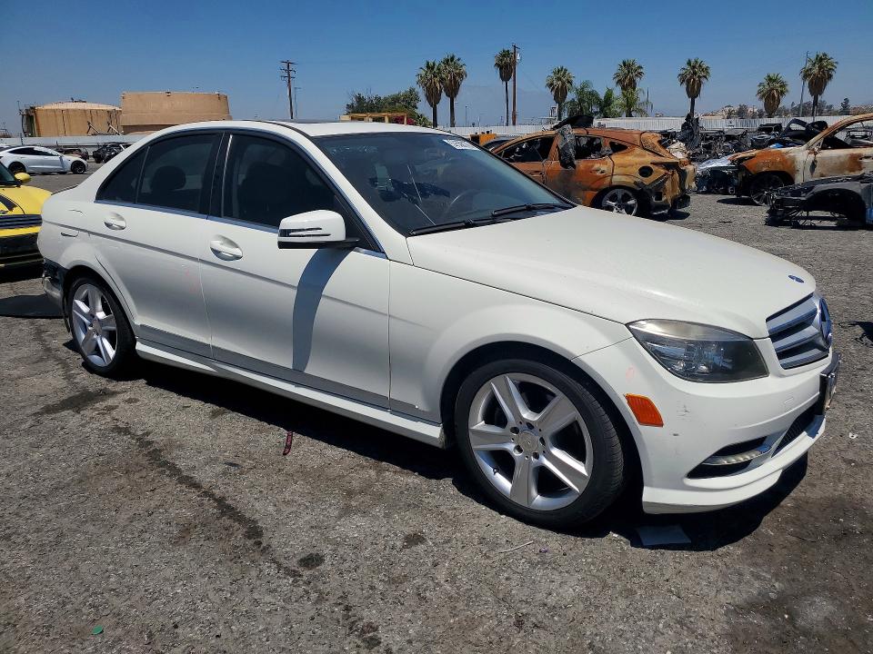 2011 Mercedes-benz C class VIN WDDGF5EB9BA458627 COPART salvage auction — REAR END, CA - SALVAGE CERTIFICATE, sold $1,200 on 2026-07-16 (photo 4)