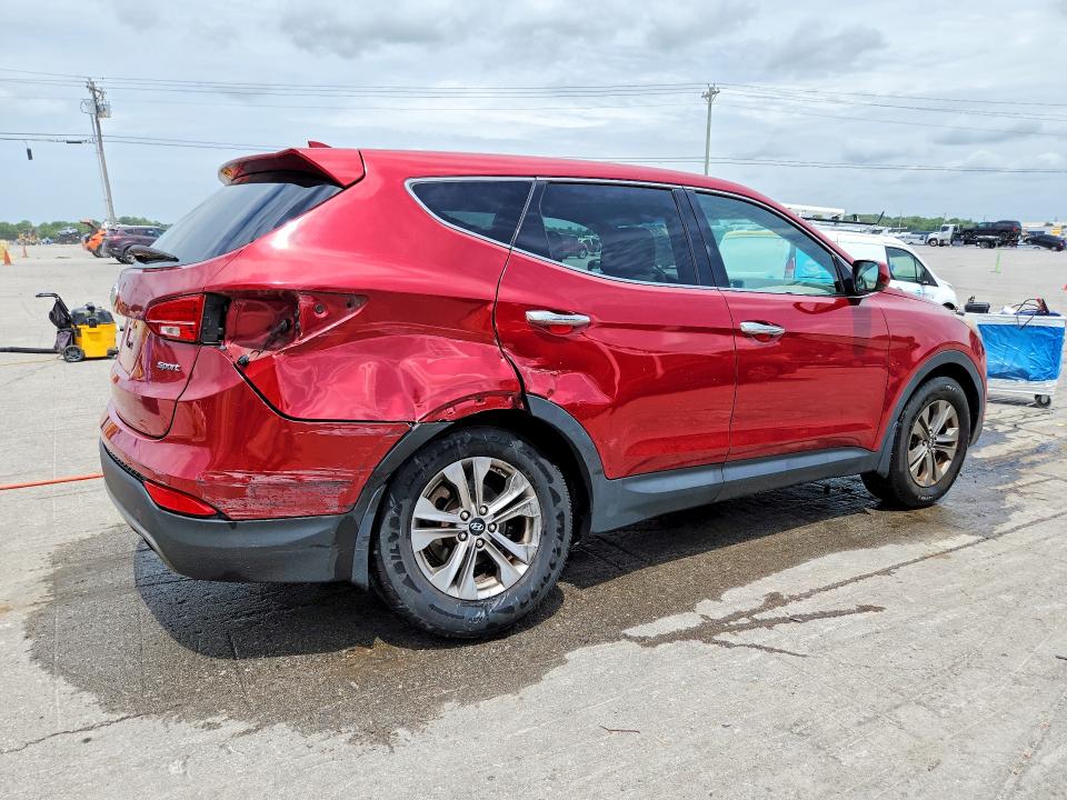 2016 Hyundai Santa fe VIN 5XYZT3LB8GG375278 COPART salvage auction — REAR END, Tn - Salvage Certificate, sold $1,750 on 2026-07-20 (photo 3)